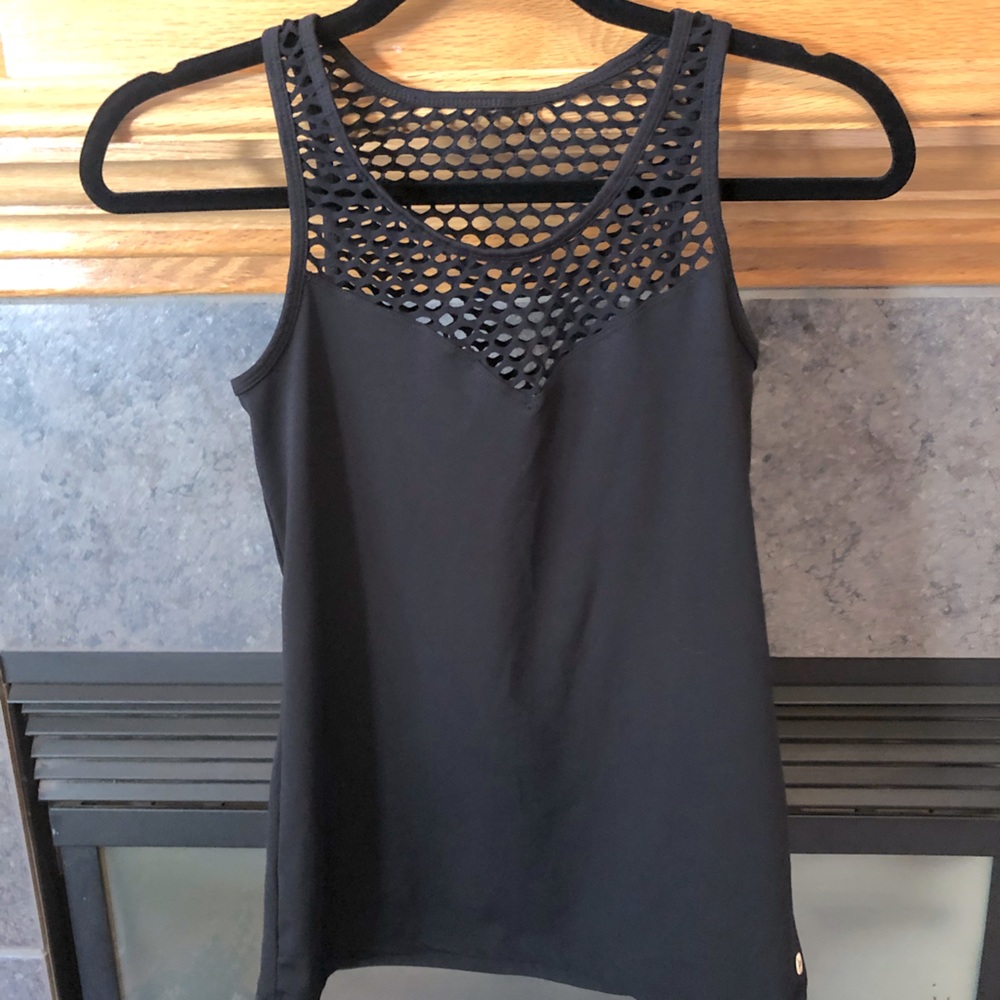 90 Degrees By Reflex Black Workout Yoga Tank